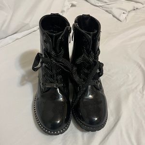 Glitter Combat Boots - Size 12